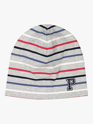 Polarn O. Pyret Children's Organic Cotton Stripe Beanie Hat