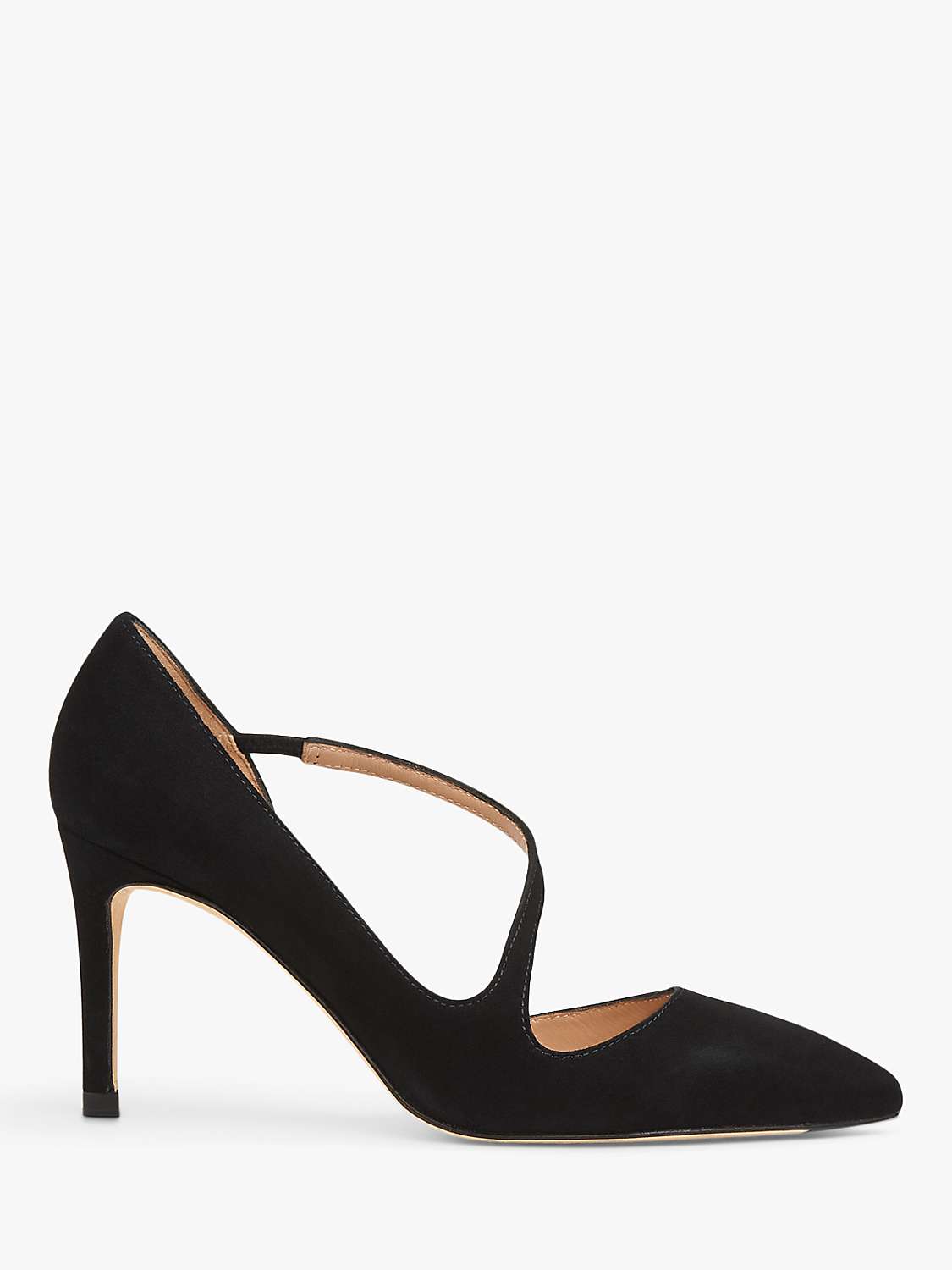 Buy L.K.Bennett Heather Suede D'Orsay Court Shoes, Black Online at johnlewis.com