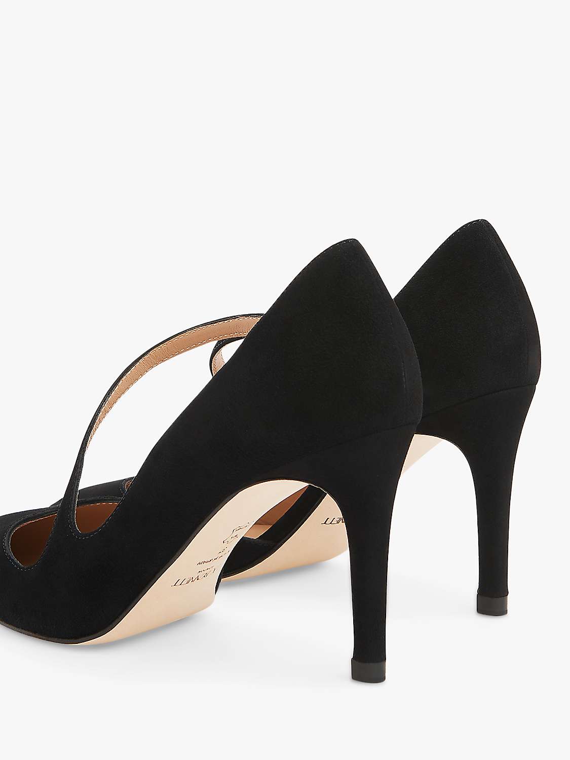 Buy L.K.Bennett Heather Suede D'Orsay Court Shoes, Black Online at johnlewis.com