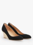 L.K.Bennett Eevi Leather Wedge Heel Court Shoes, Bla-black