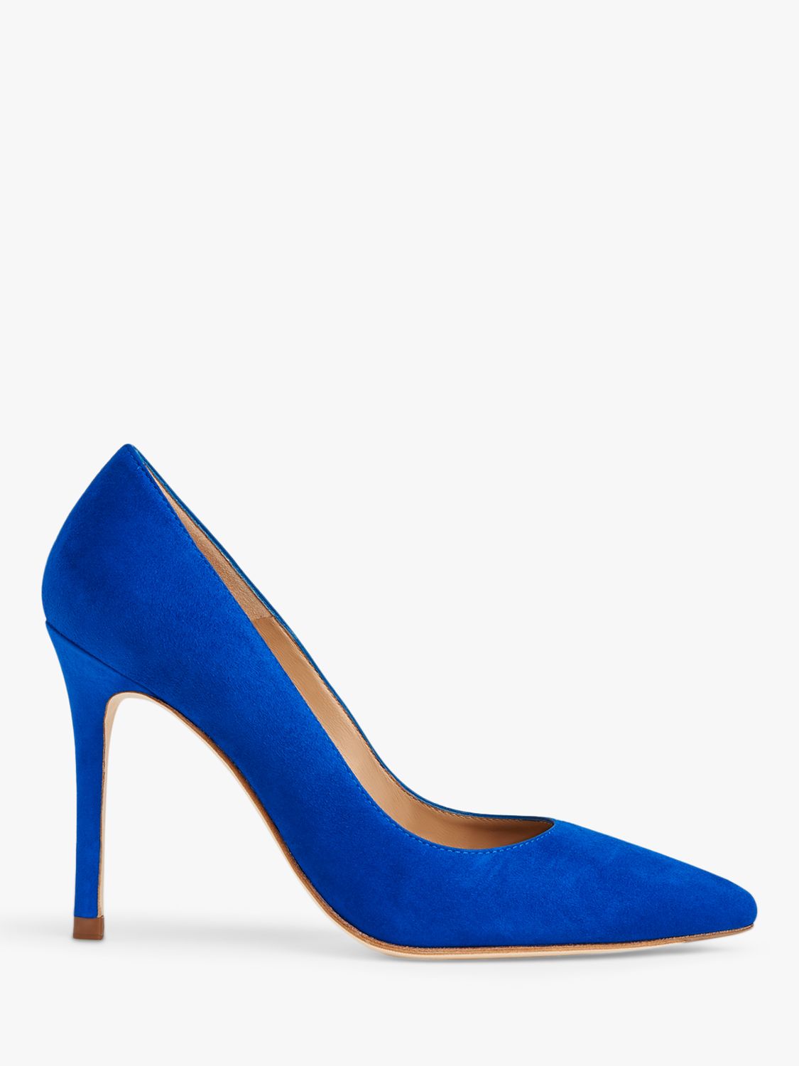 L.K.Bennett Fern Court Shoes, Blue Suede at John Lewis & Partners