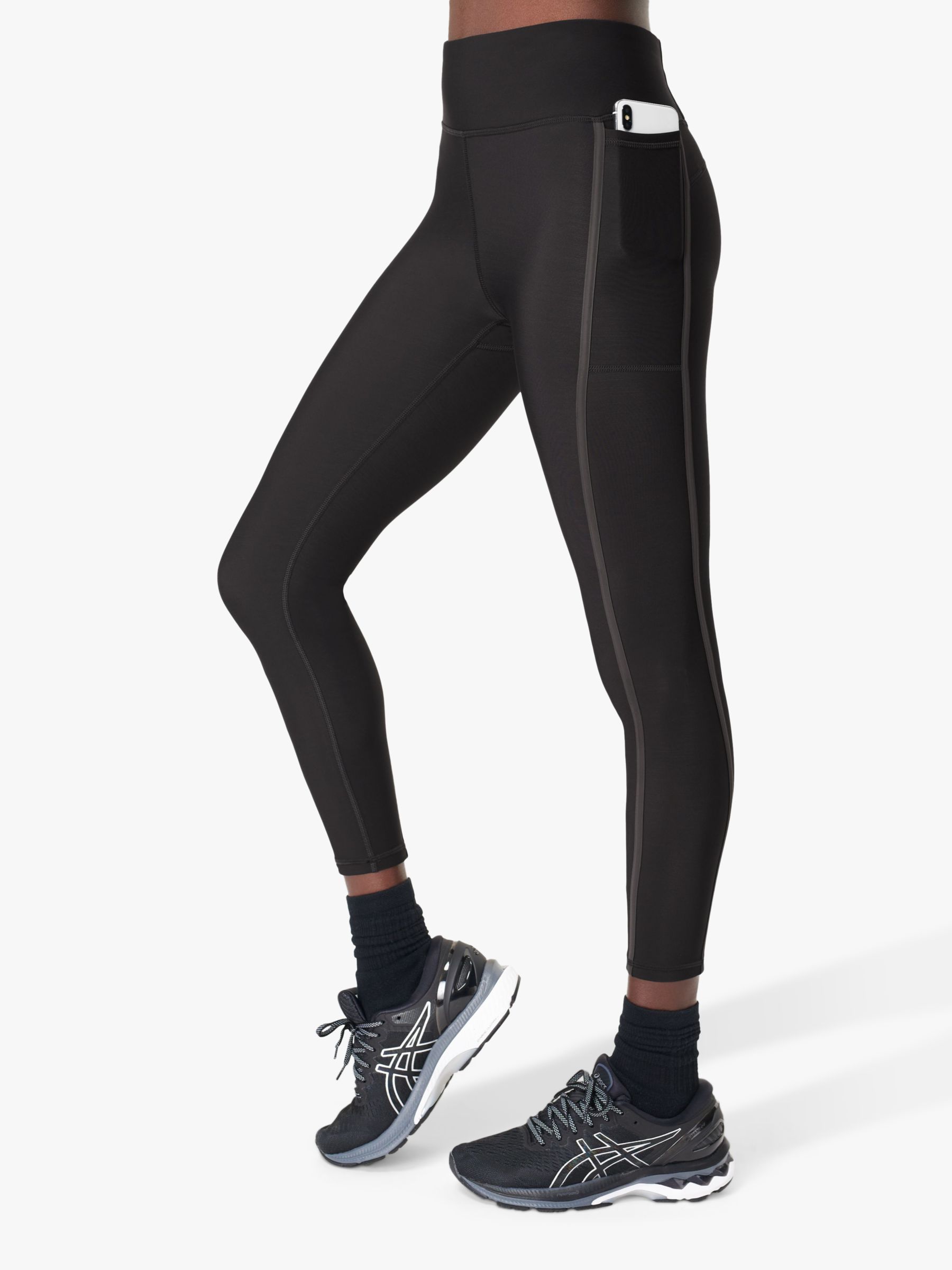 Sweaty Betty Thermodynamic 7/8 Gym Leggings, Black Reflective