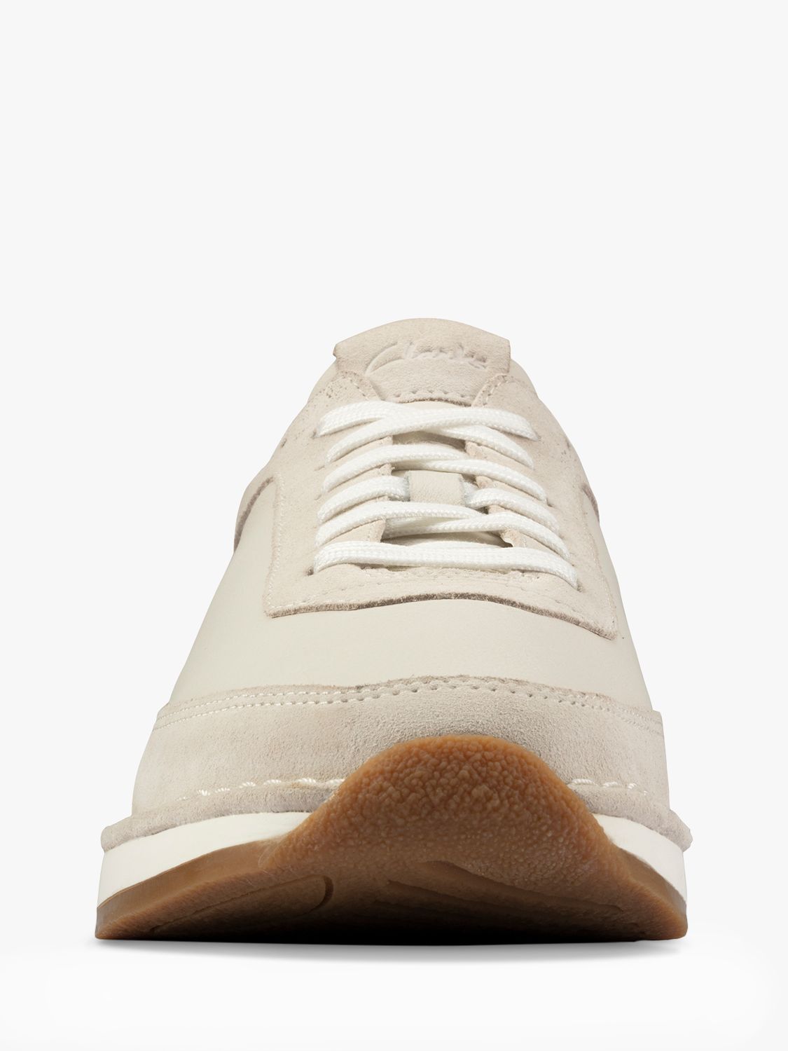 Clarks CraftRun Lace Trainers, White Combi at John Lewis & Partners