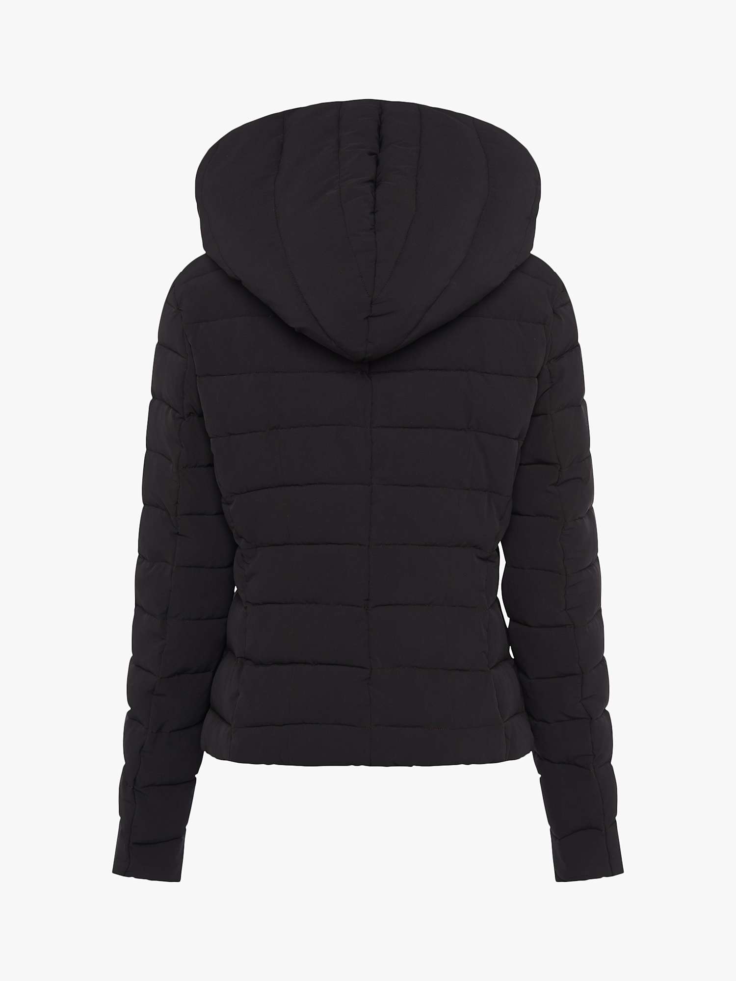 Buy French Connection Iola Quilted Hooded Jacket, Black/Red Online at johnlewis.com