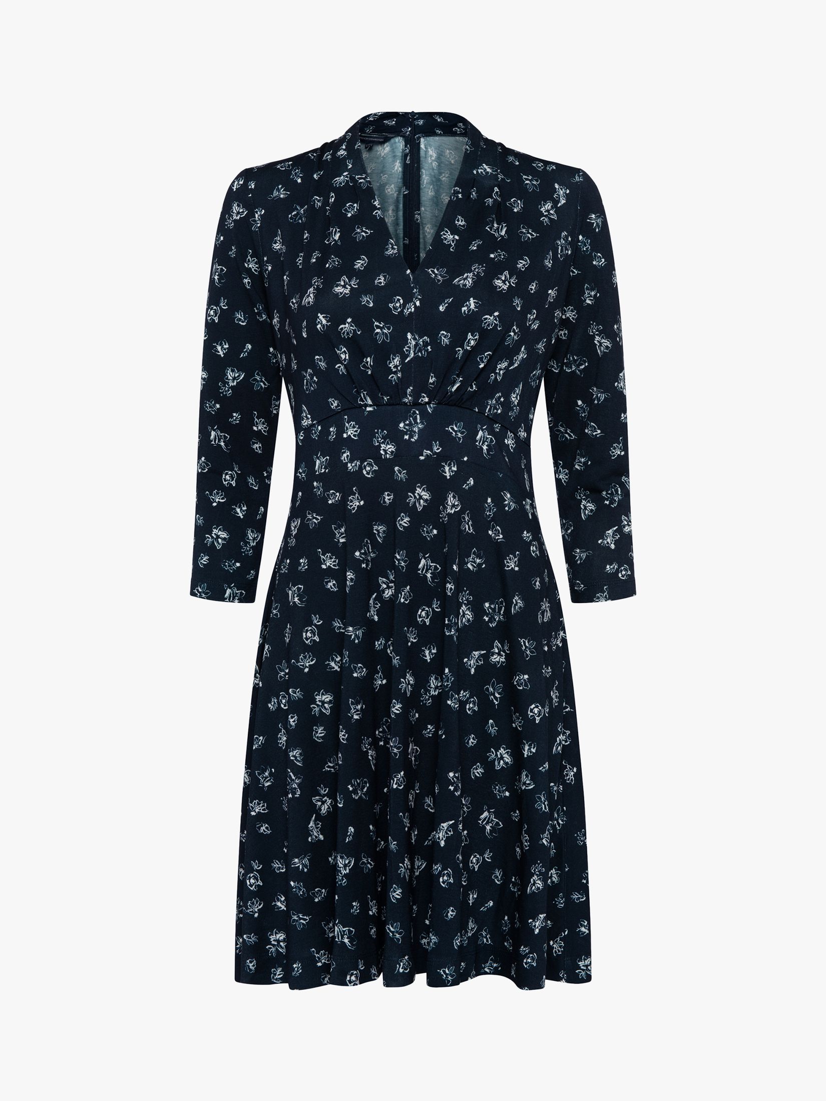 French Connection Fayola Ditsy Blossom Jersey Dress, Utility Blue ...