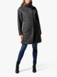 Forever New Cameo Funnel Neck Coat, Soft Grey