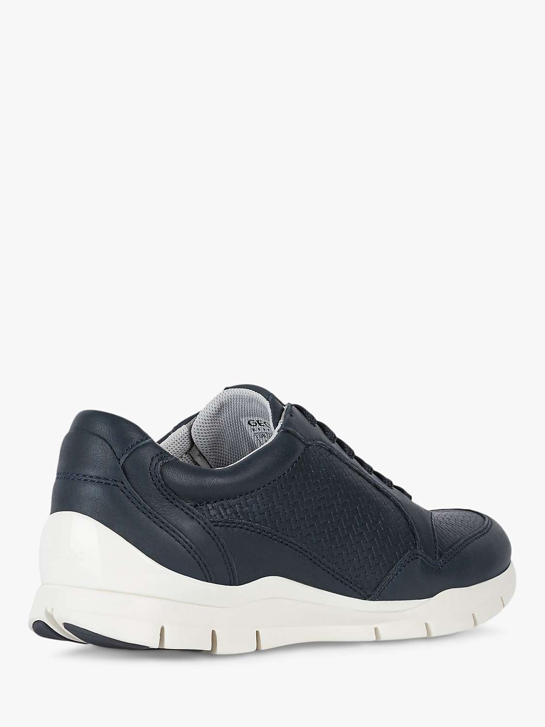 Buy Geox Sukie Leather Trainers, Navy Online at johnlewis.com