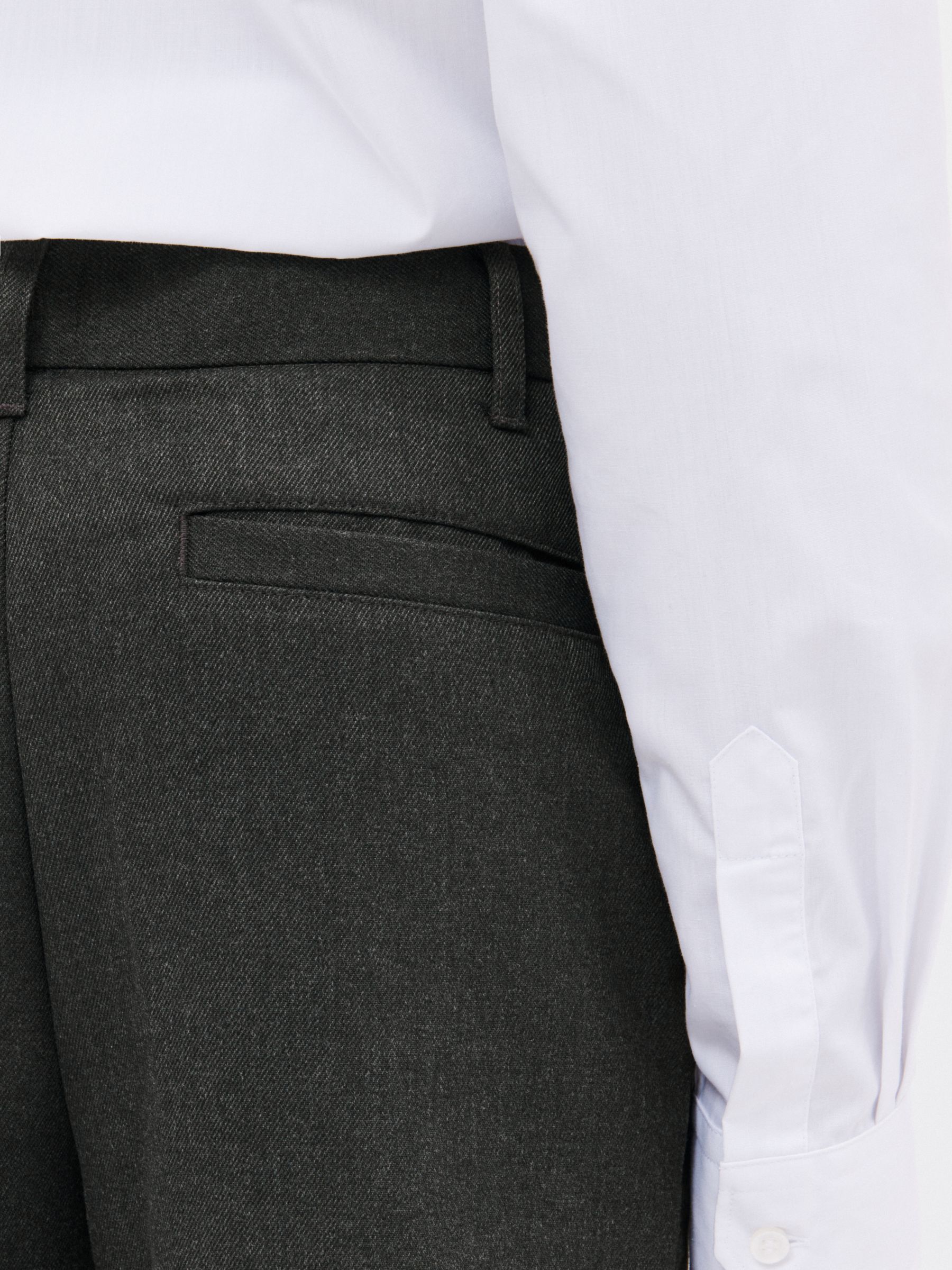 John Lewis Boys' Long Length Skinny School Trousers, Charcoal at John Lewis  & Partners