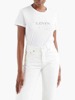 Levi's The Perfect Floral Print Logo T-Shirt, White