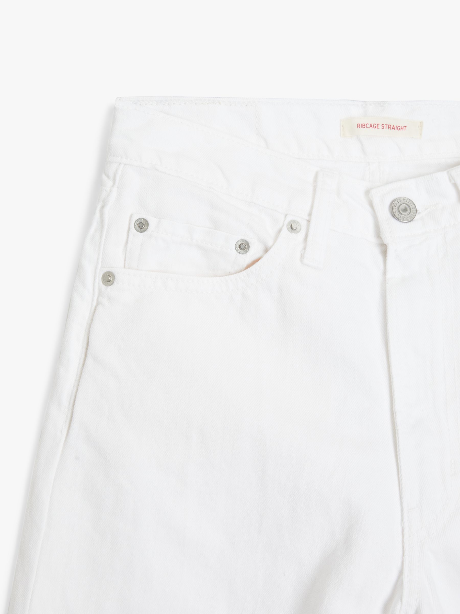 Levi's WellThread Ribcage Straight Ankle Jeans, White
