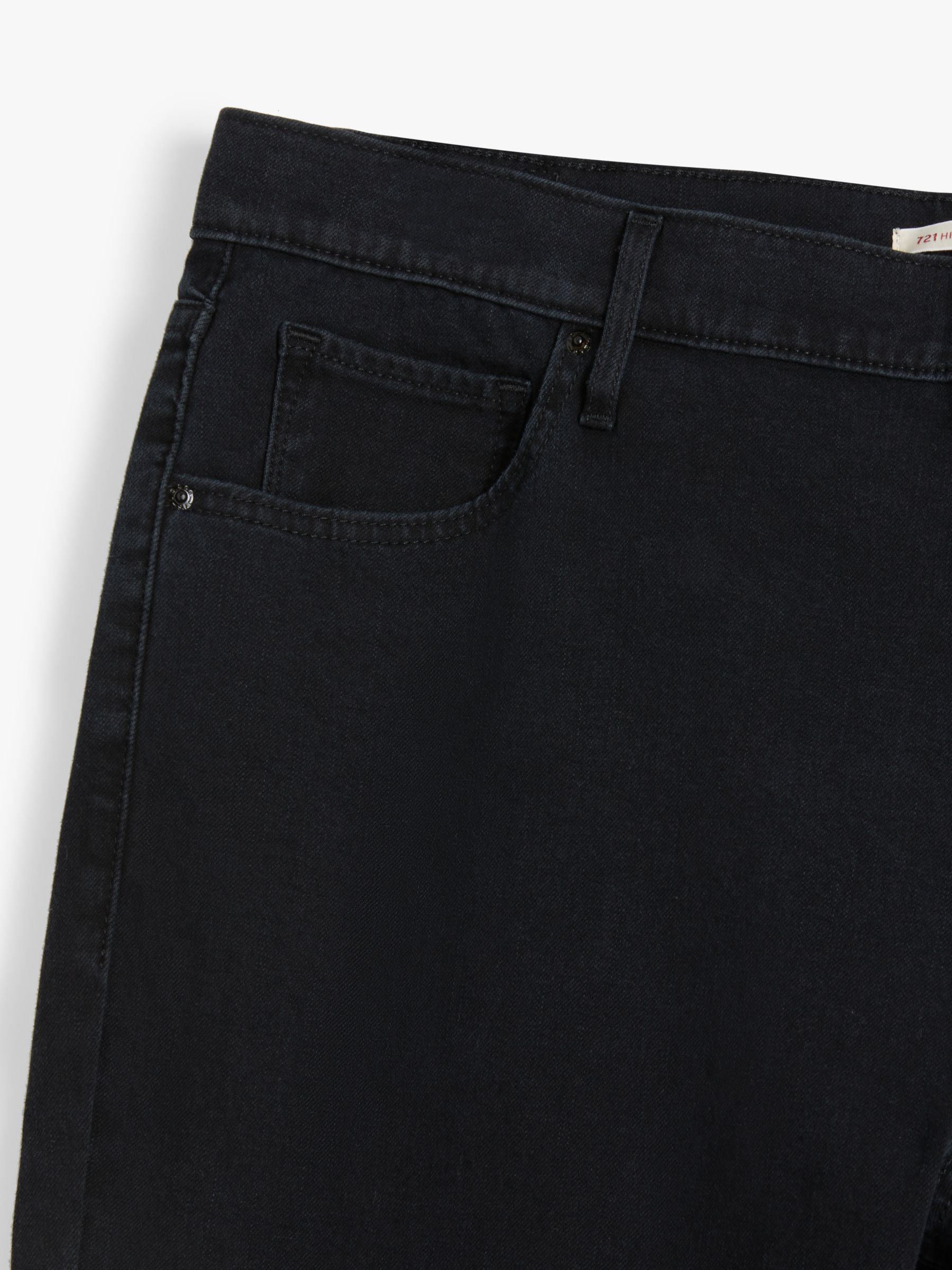 Levi's Plus 721 High Rise Skinny Jeans, Long Shot Black at John Lewis &  Partners