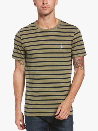 Original Penguin Multi Stripe Short Sleeve Crew Neck T-Shirt