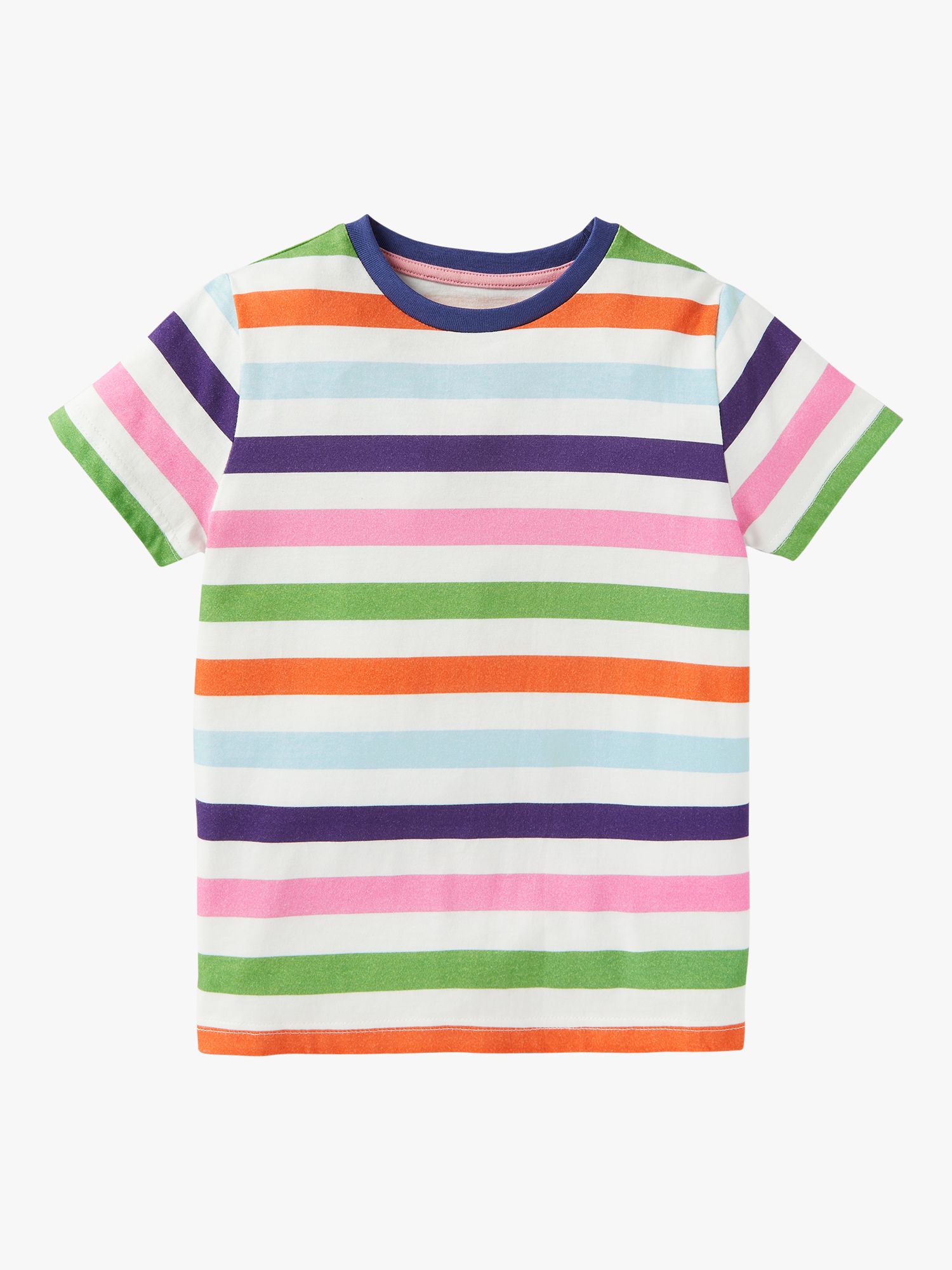 Mini Boden Kids' Slub Washed Rainbow Stripe T-Shirt, Multi at John ...