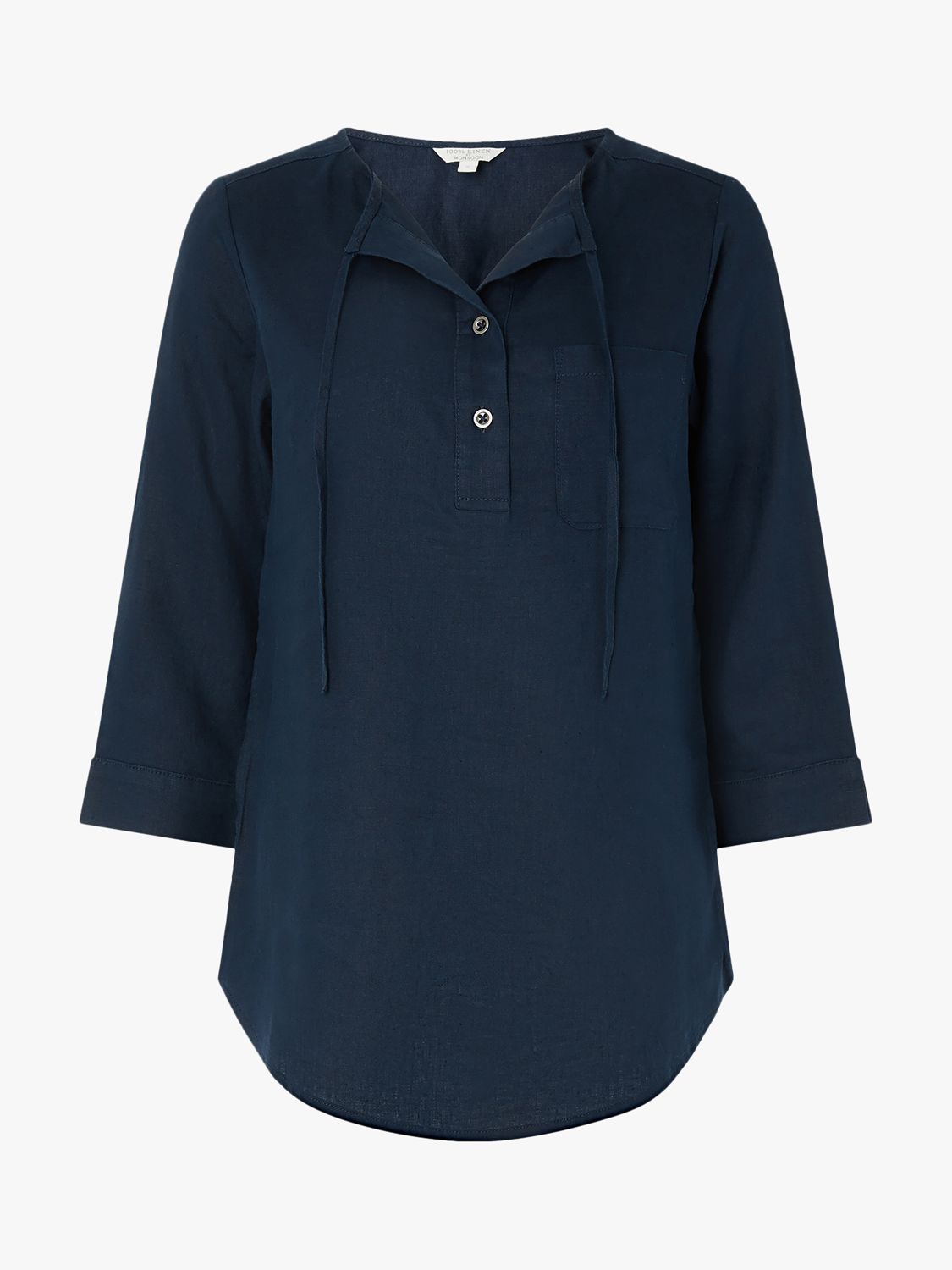Monsoon Millie Linen Shirt, Navy at John Lewis & Partners