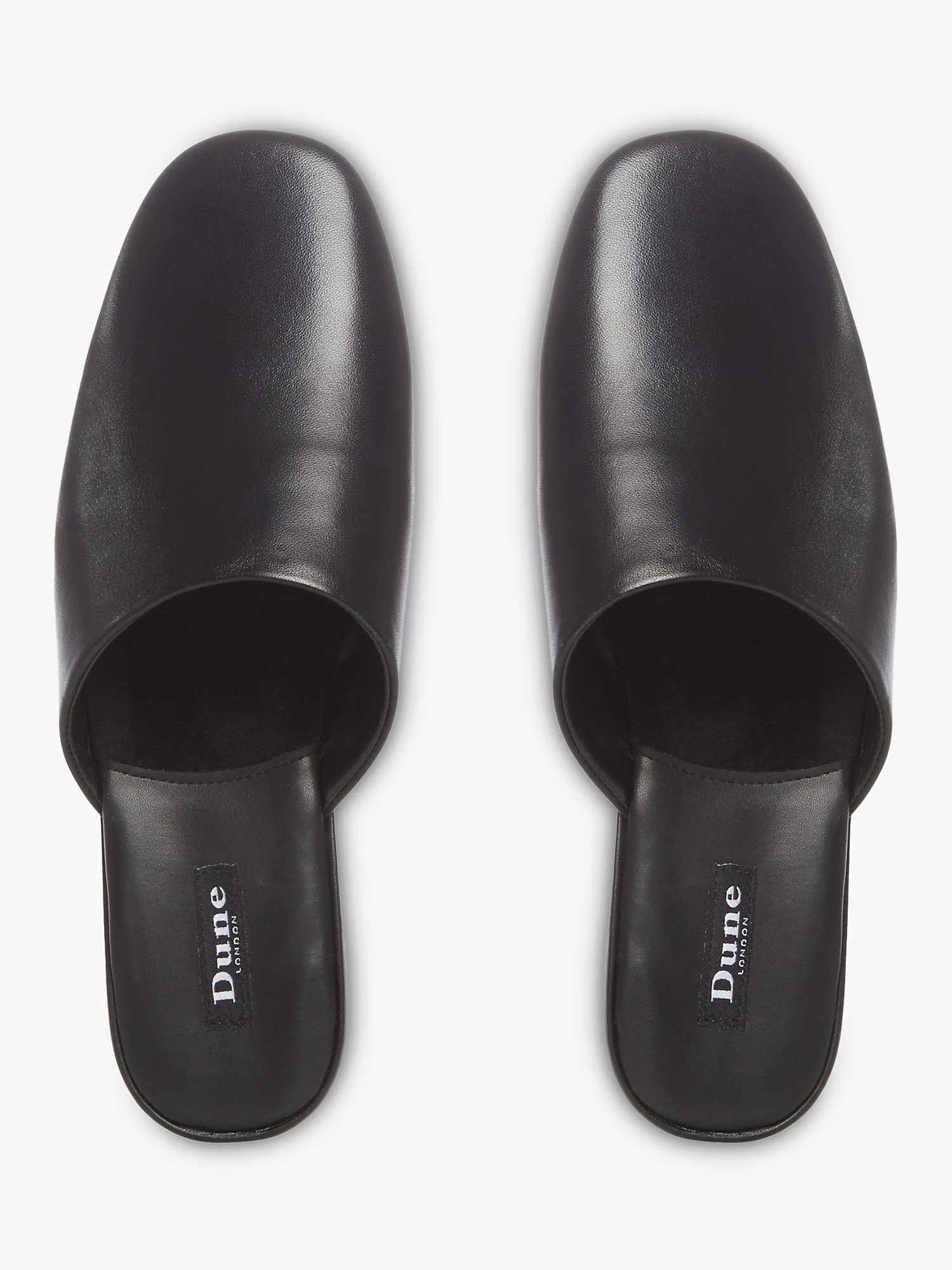 Buy Dune Wolseys Premium Leather Mule Slippers, Black Online at johnlewis.com
