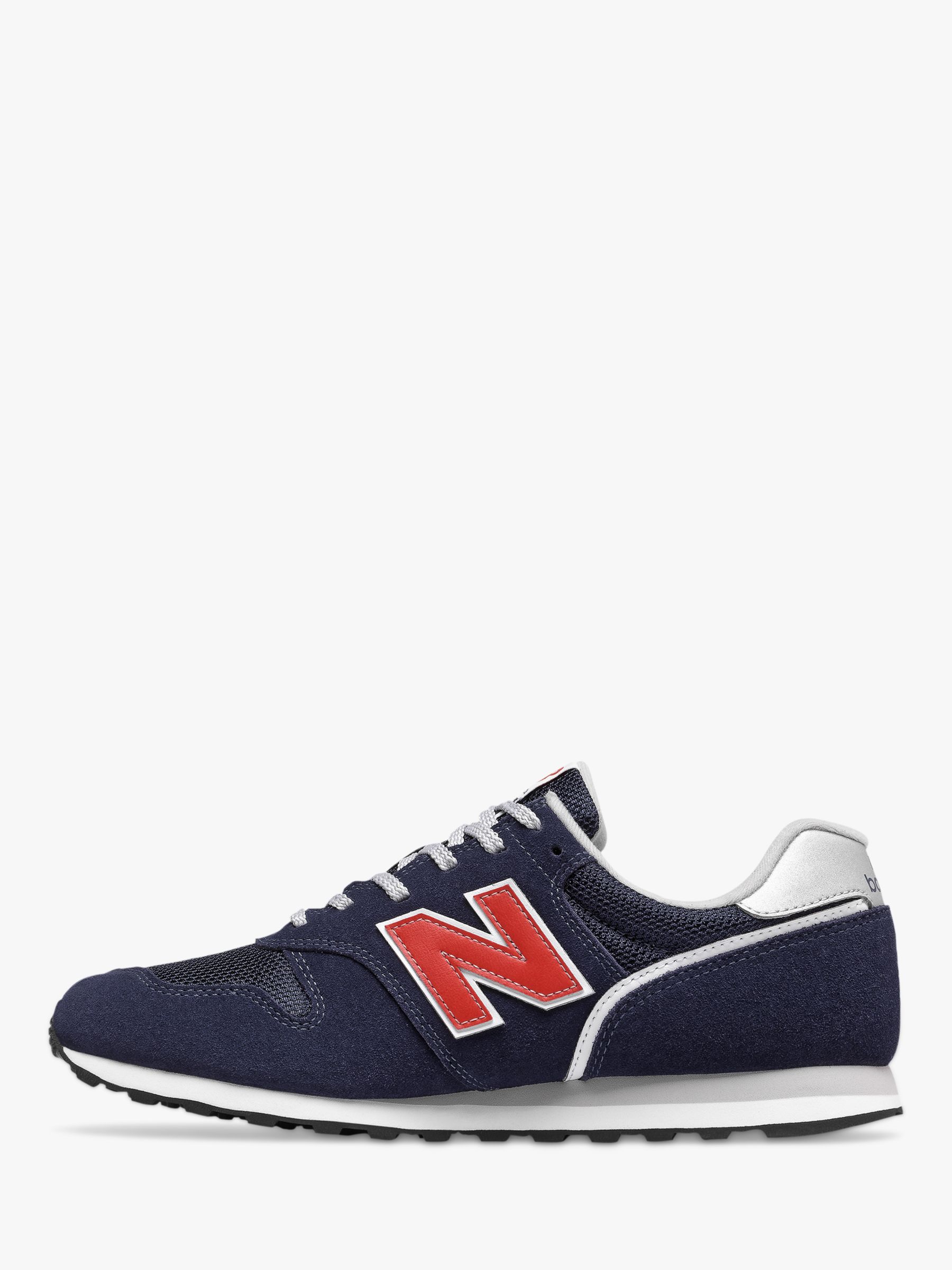 New Balance 373 V2 Trainers, Navy/Red at John Lewis & Partners