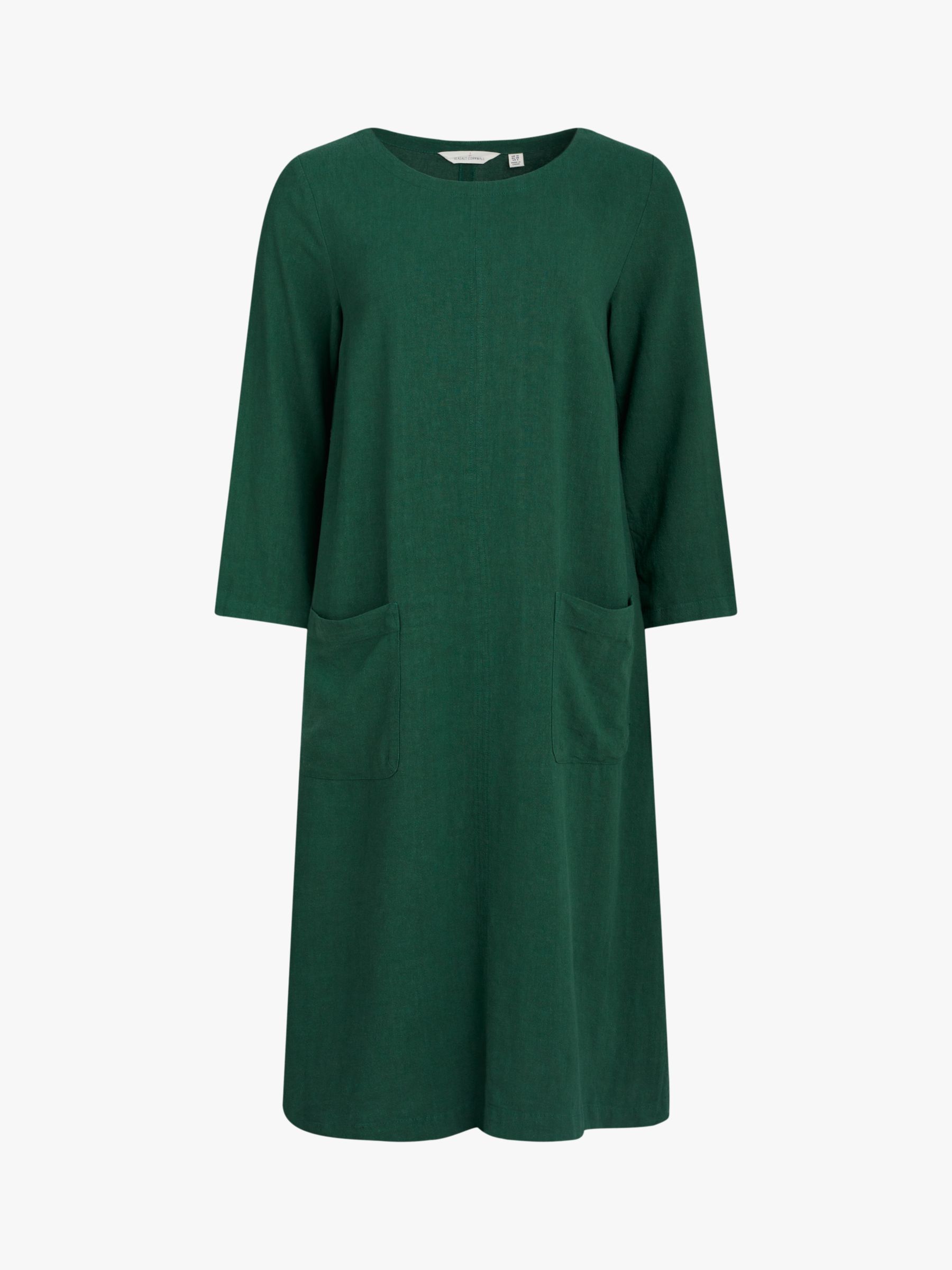 Seasalt Peak Harvest Linen Blend Dress, Dark Green at John Lewis & Partners