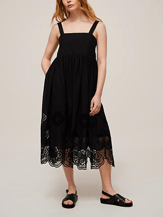 See By Chloé Embroidered Summer Cotton Dress, Black