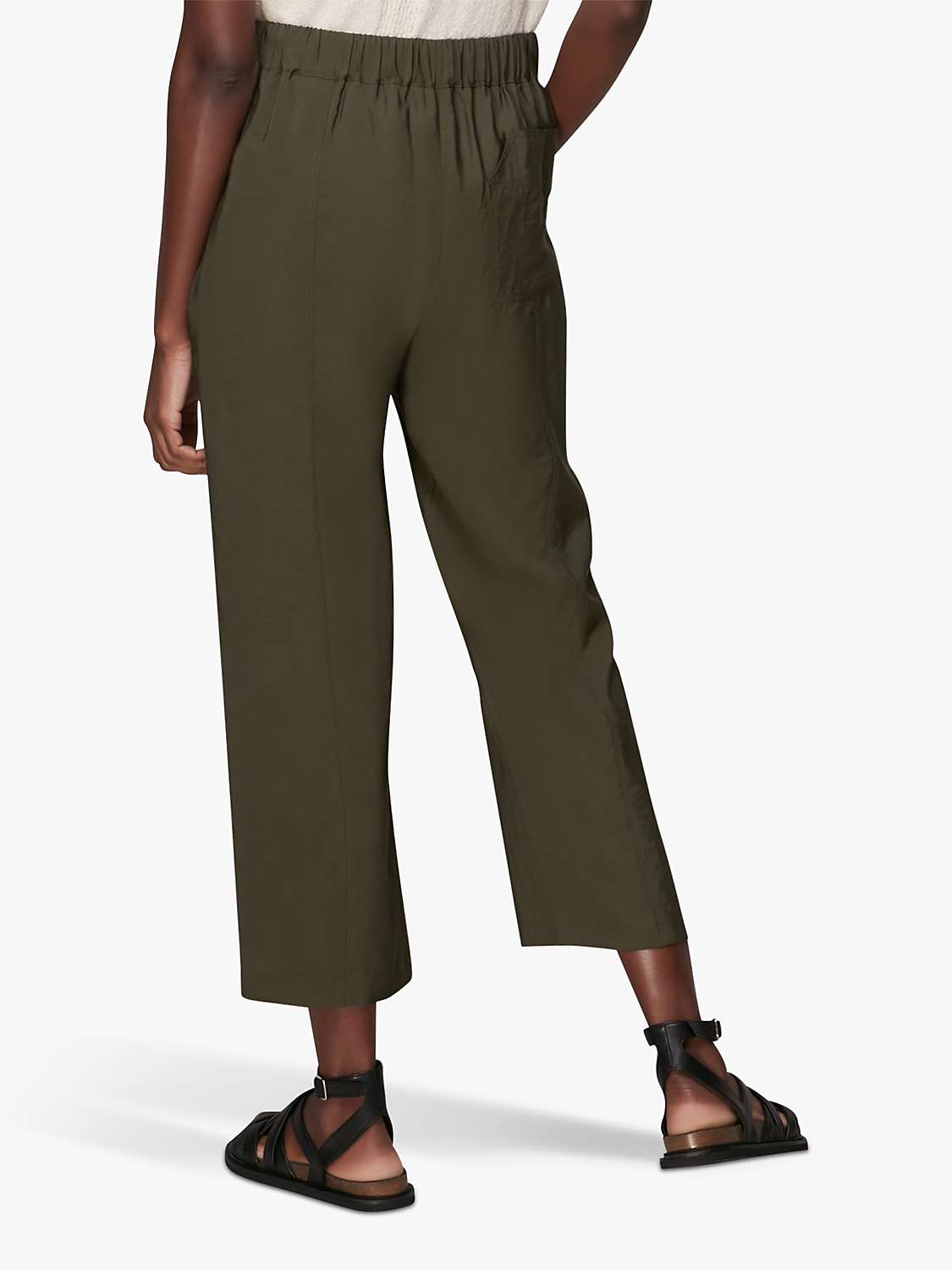 Buy Whistles Easy Casual Trousers, Khaki Online at johnlewis.com