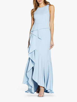 Adrianna Papell Knit Crepe Maxi Dress, Blue Mist