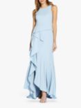 Adrianna Papell Knit Crepe Maxi Gown, Blue Mist