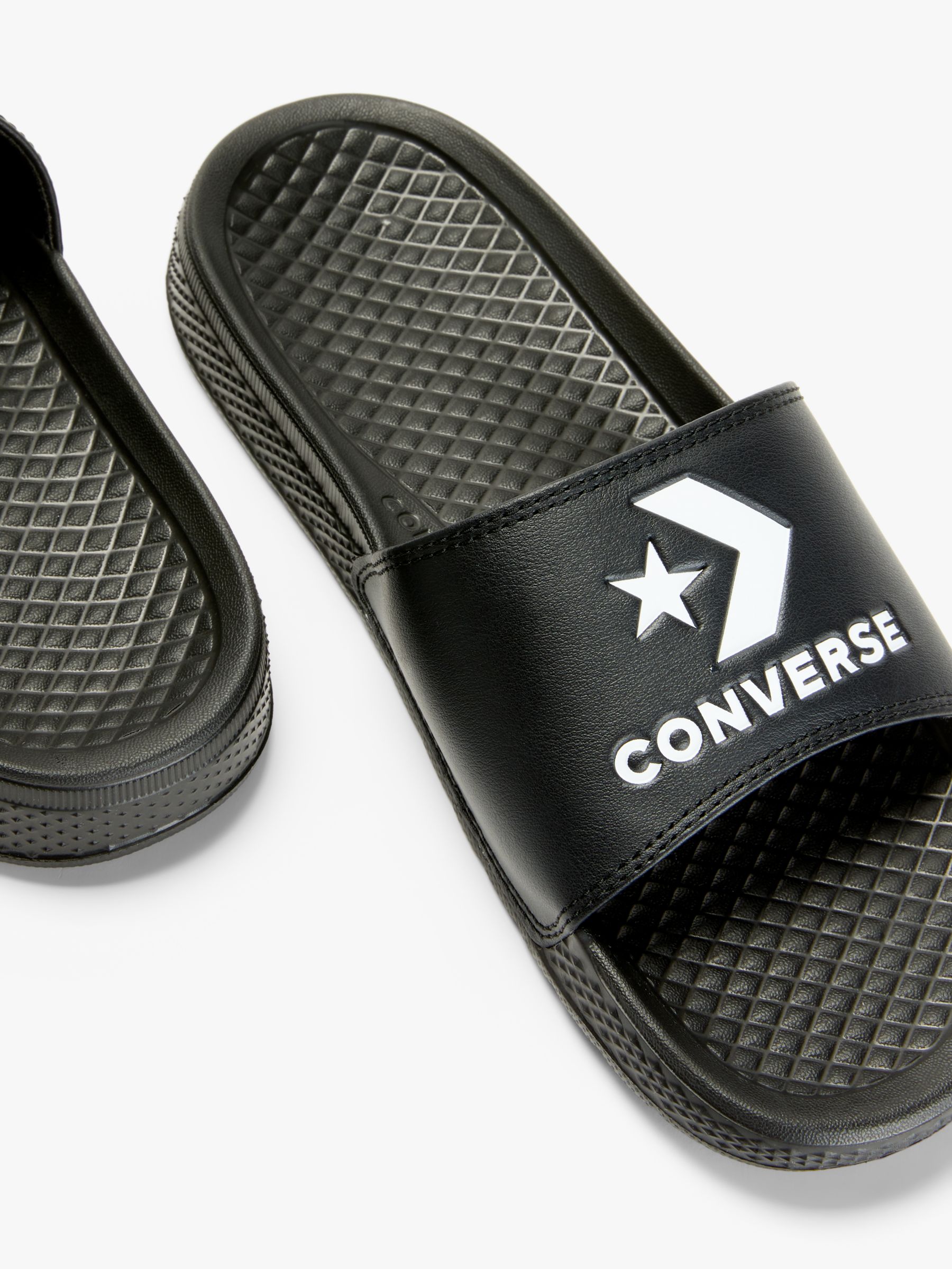 Converse All Star Low Top Sliders, Black at John Lewis & Partners