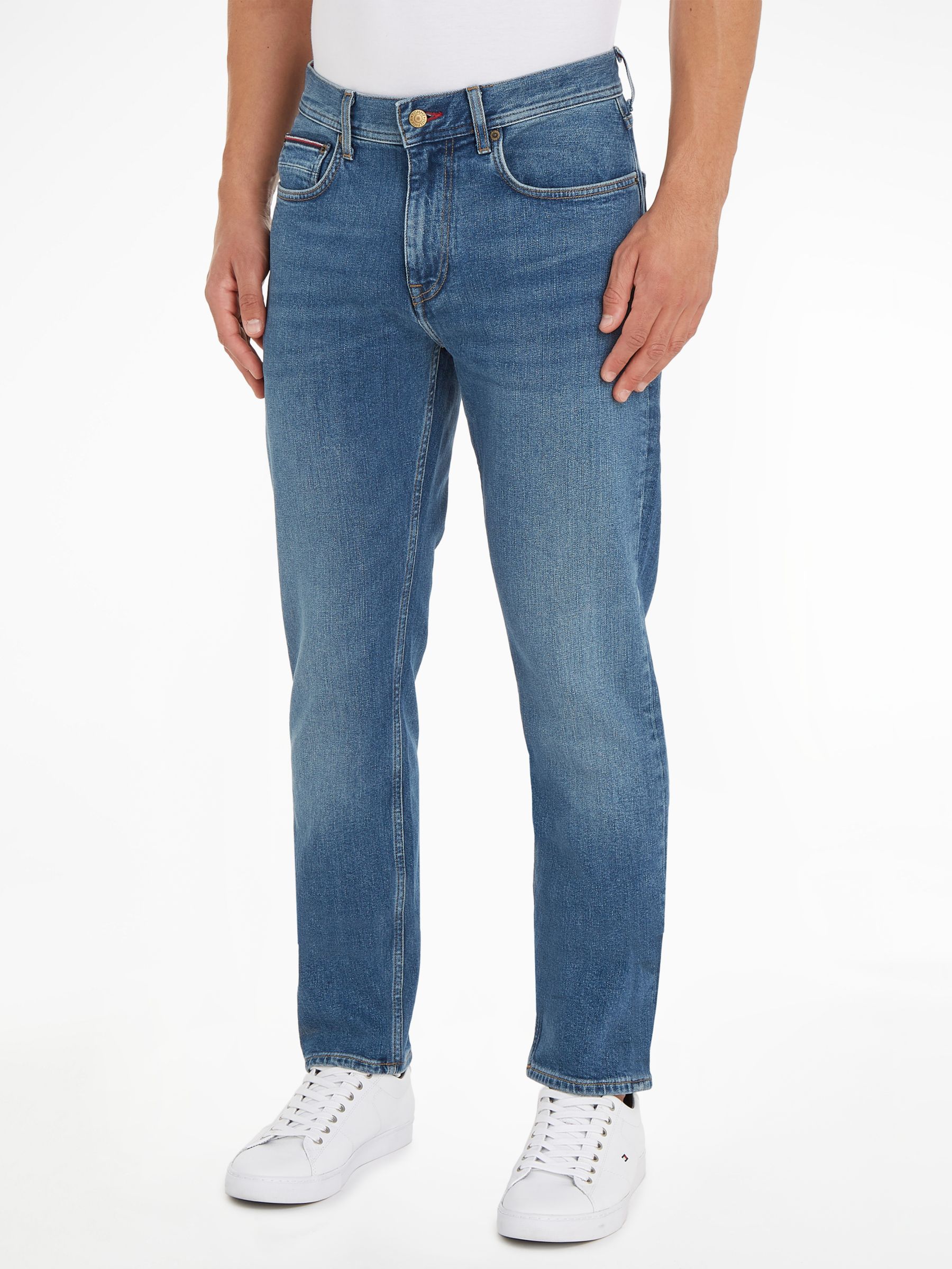 Buy Tommy Hilfiger Denton Straight Jeans, Boston Blue Online at johnlewis.com