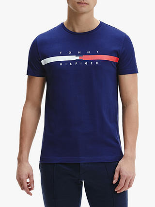 Tommy Hilfiger Global Stripe T-Shirt, Yale Navy