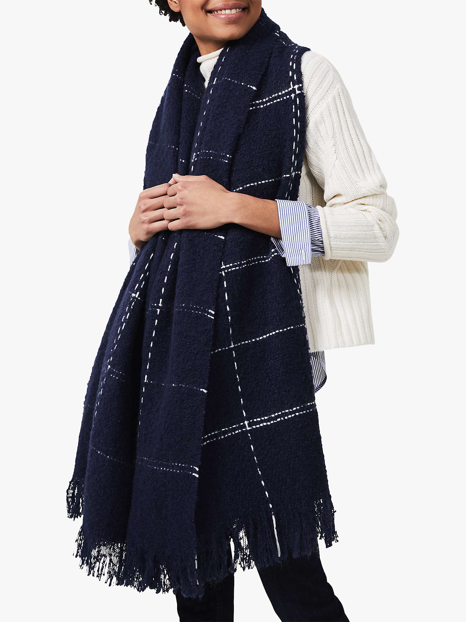 Buy Hobbs Aster Check Scarf Online at johnlewis.com
