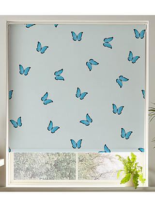 Skinnydip Butterfly Roller Blind, Blue, W60 x Drop 168cm