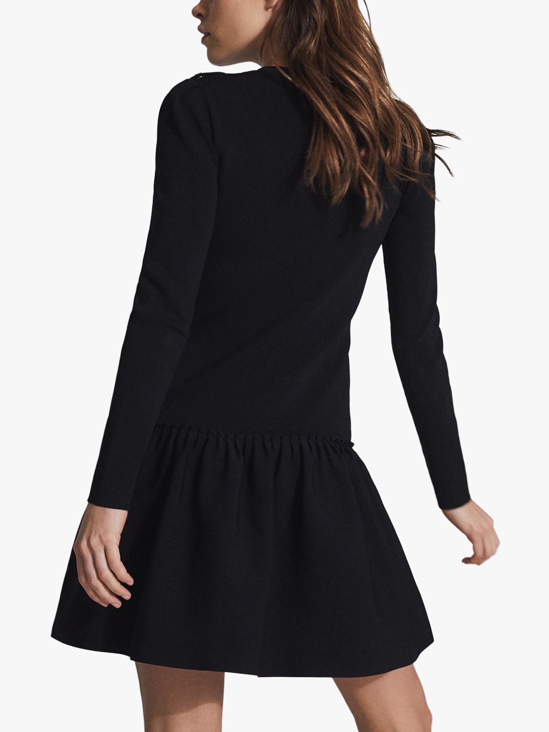 Reiss Charlotte Mini Dress, Black at John Lewis & Partners