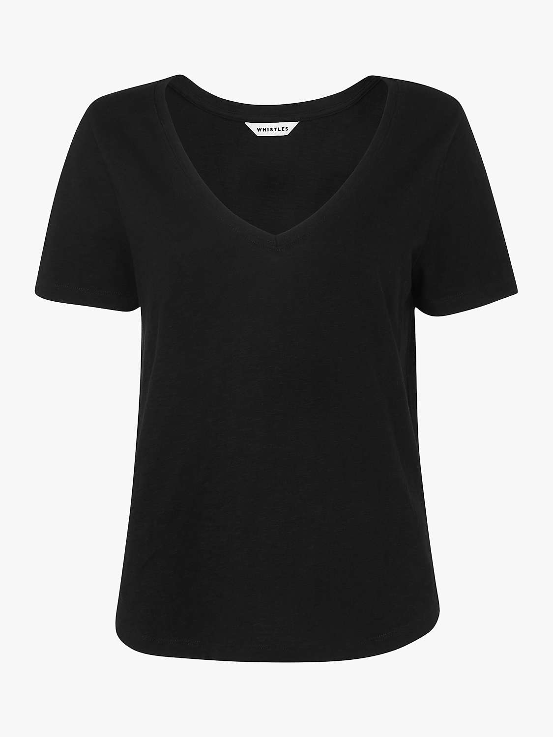 Buy Whistles Sophie V-Neck Cotton T-Shirt Online at johnlewis.com