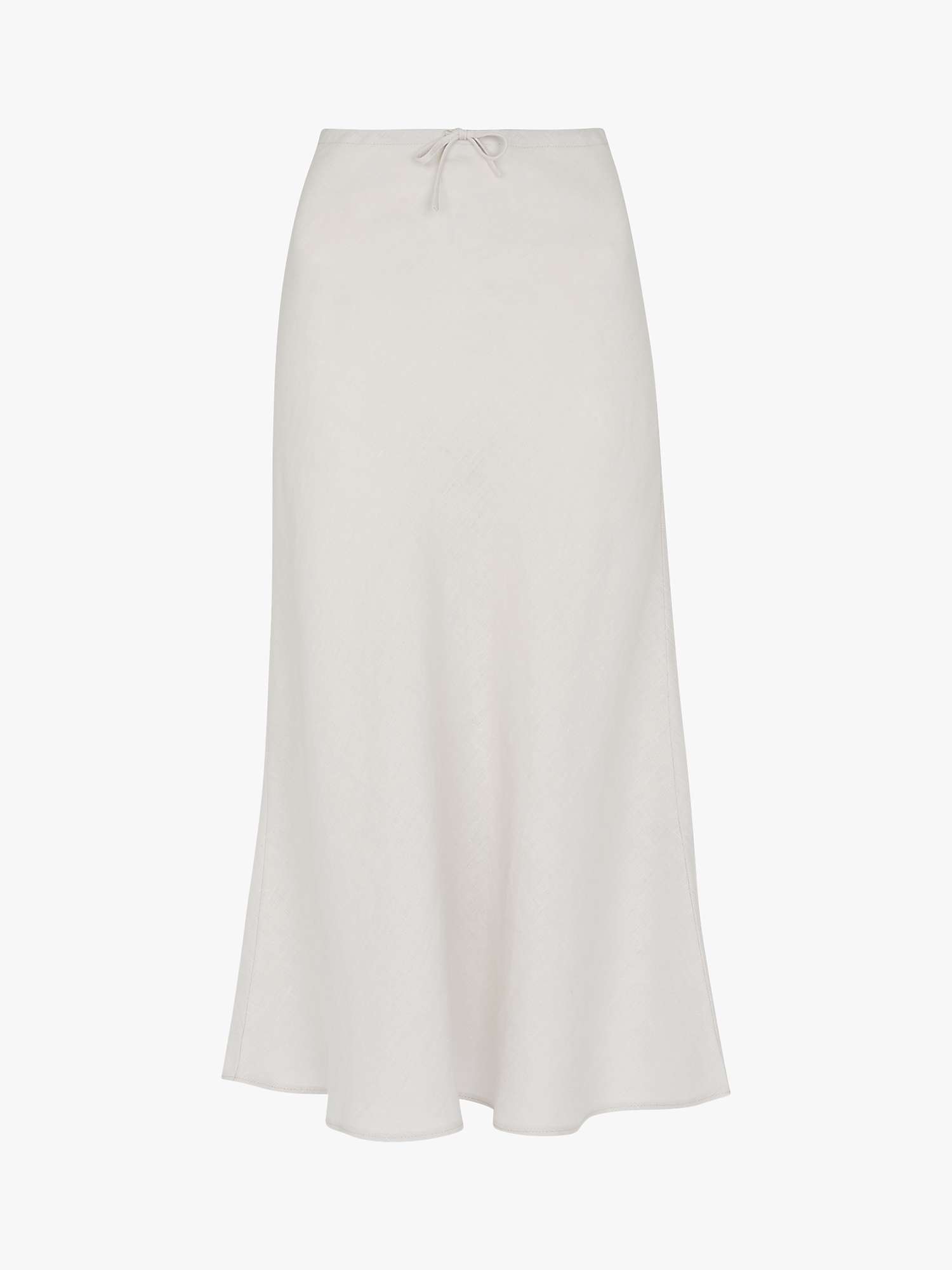 Whistles Linen Bias Cut Skirt, Stone at John Lewis & Partners