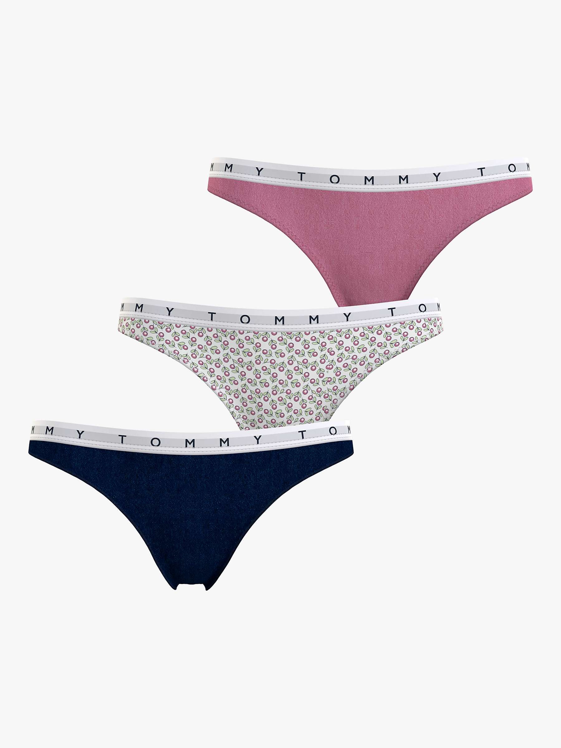 TOMMY HILFIGER Women's 2 Pack Thong Underwear Panty Perfect Gift