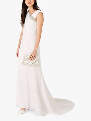 Monsoon Tess Embellished Maxi Wedding Dress, Ivory