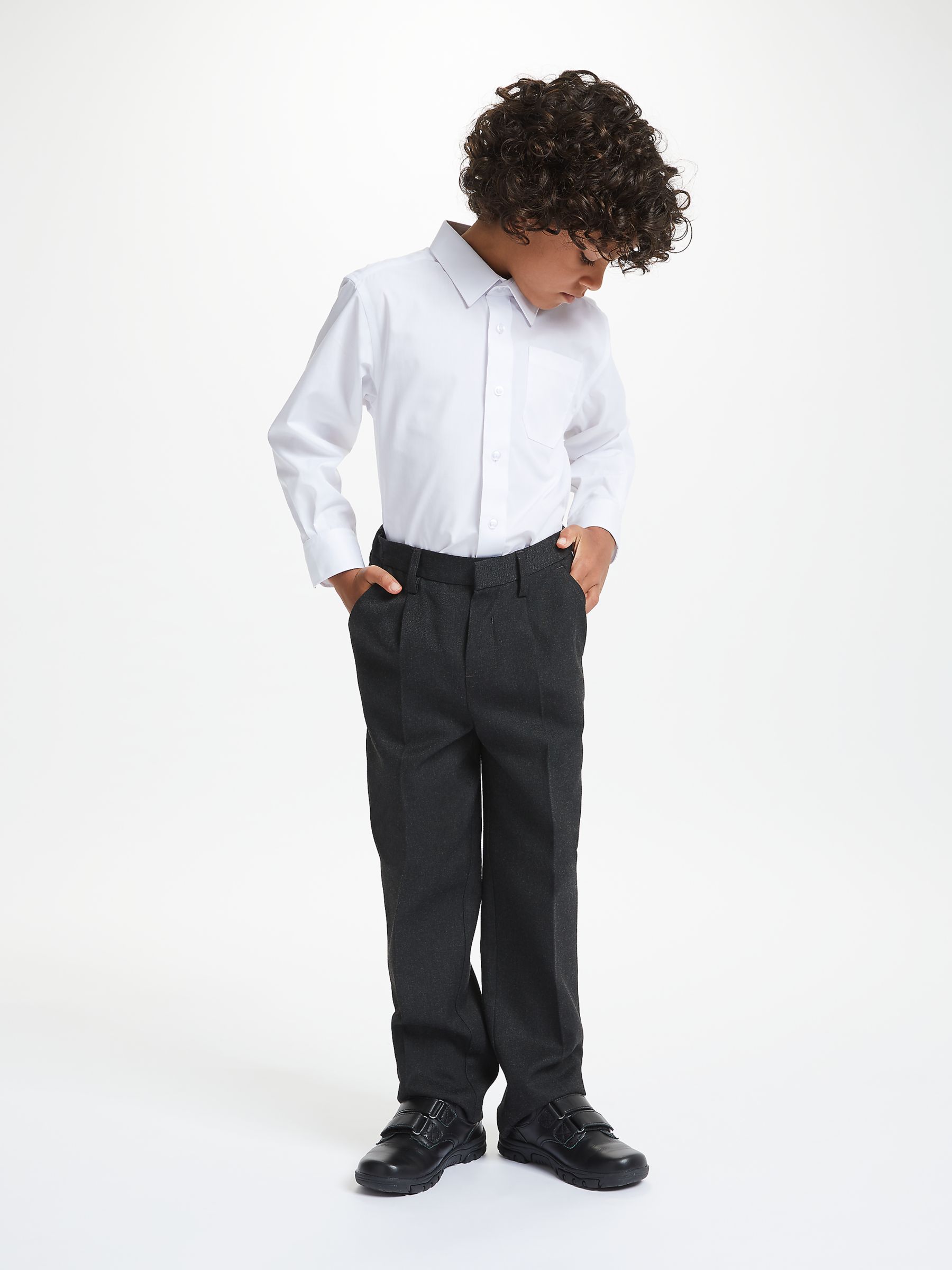 Buy John Lewis Boys' Adjustable Waist Generous Fit Stain Resistant School Trousers Online at johnlewis.com