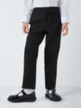 John Lewis Kids' Regular Fit Long Length School Trousers, Black