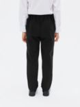John Lewis Girls' Adjustable Waist Button School Trousers, Black