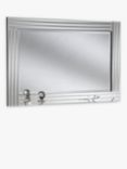 Yearn Bevelled Glass Rows Rectangular Frame Wall Mirror, Clear/Black