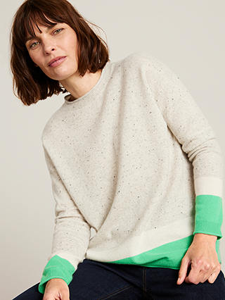 John Lewis Relaxed Cashmere Crew Neck Colour Block Sweater