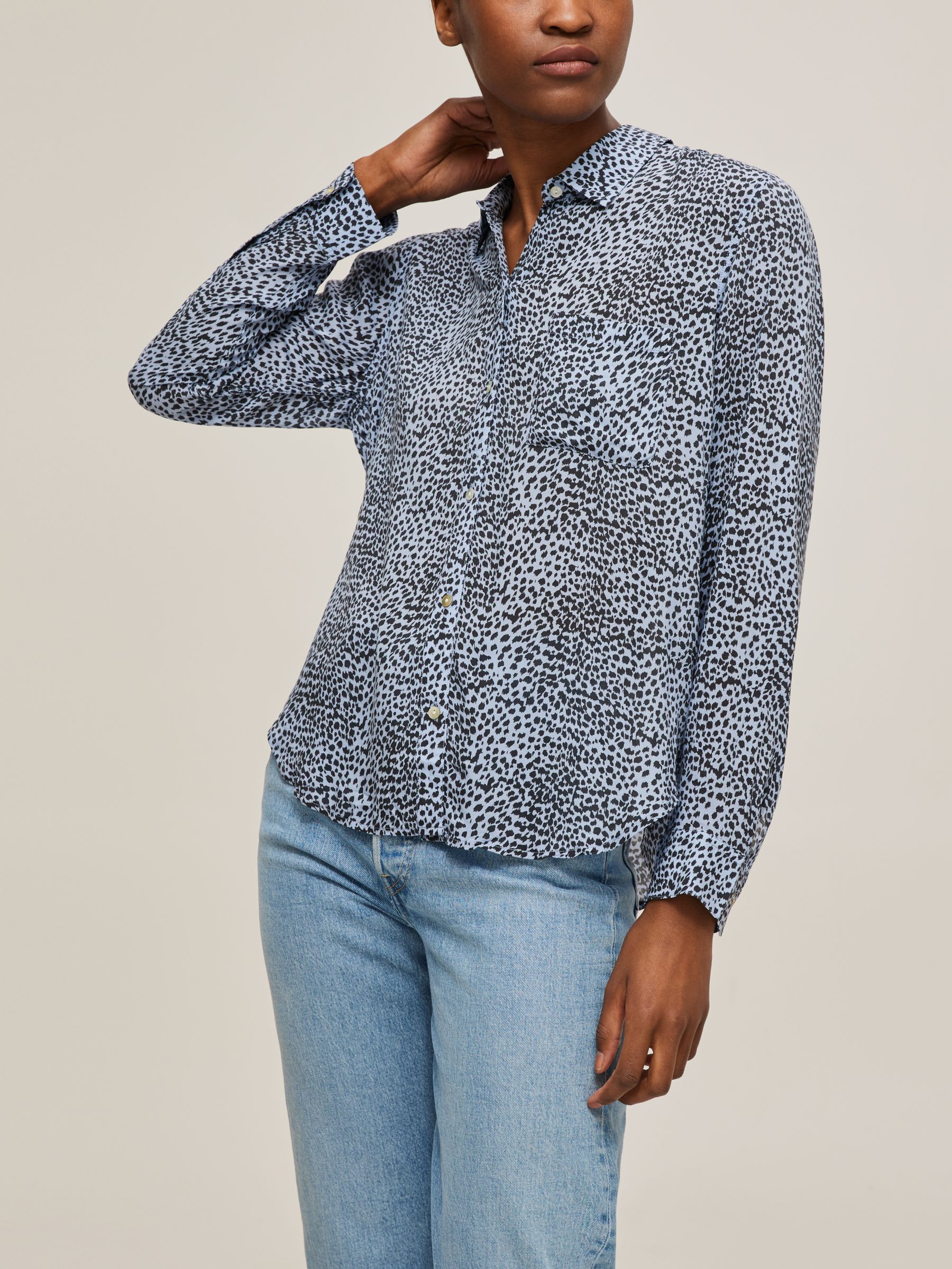 Rails Josephine Lynx Print Shirt, Blue