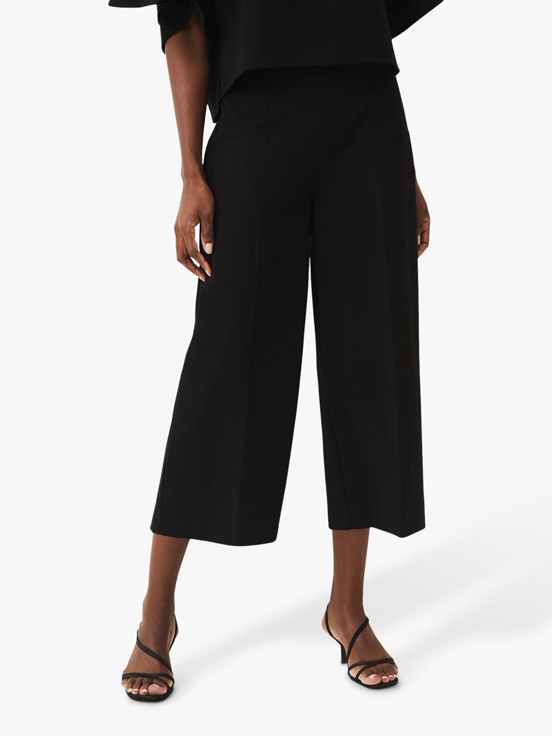Phase Eight Halle Culottes, Black, 8