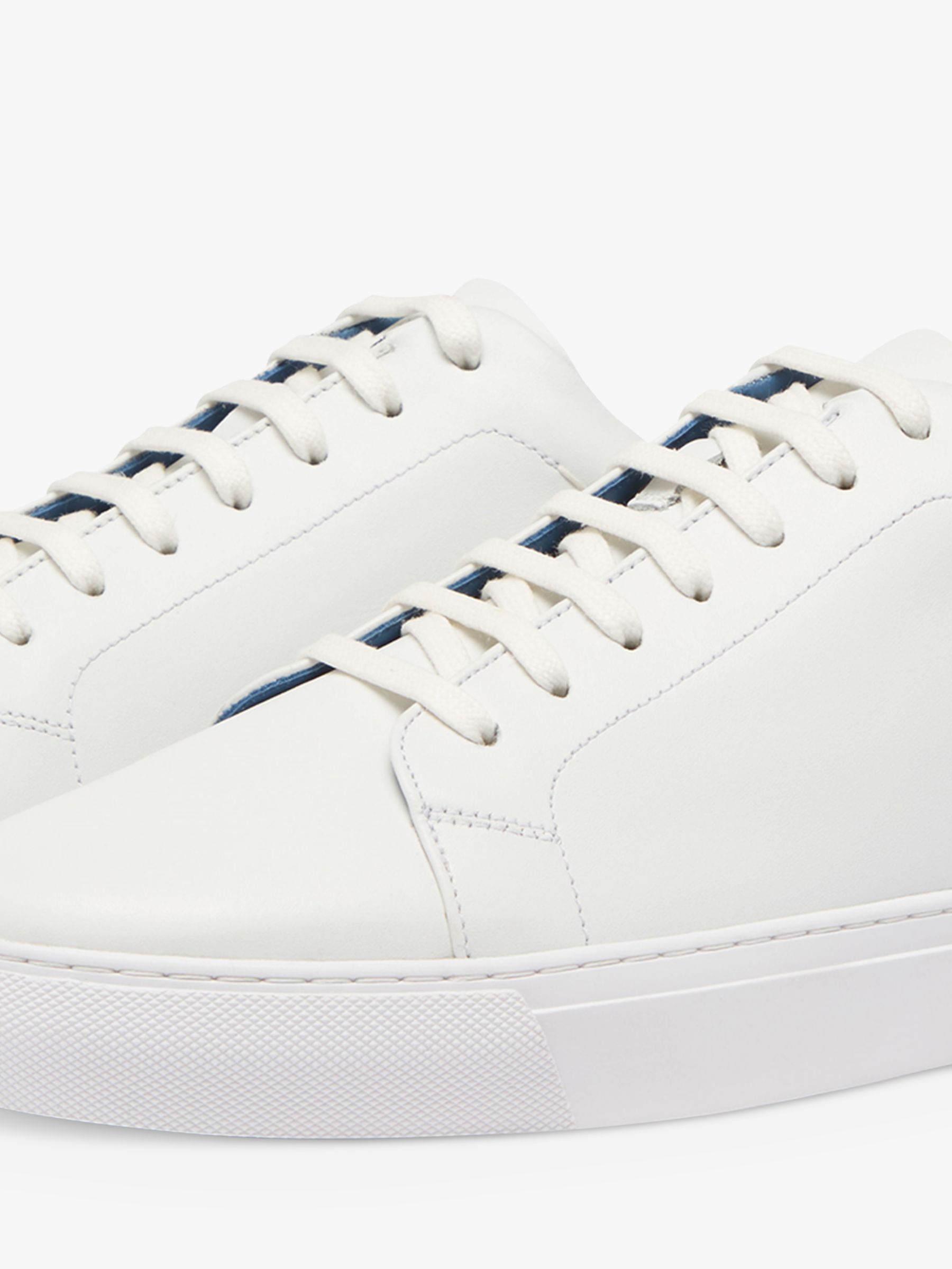 Oliver Sweeney Hayle Leather Trainers, White at John Lewis & Partners