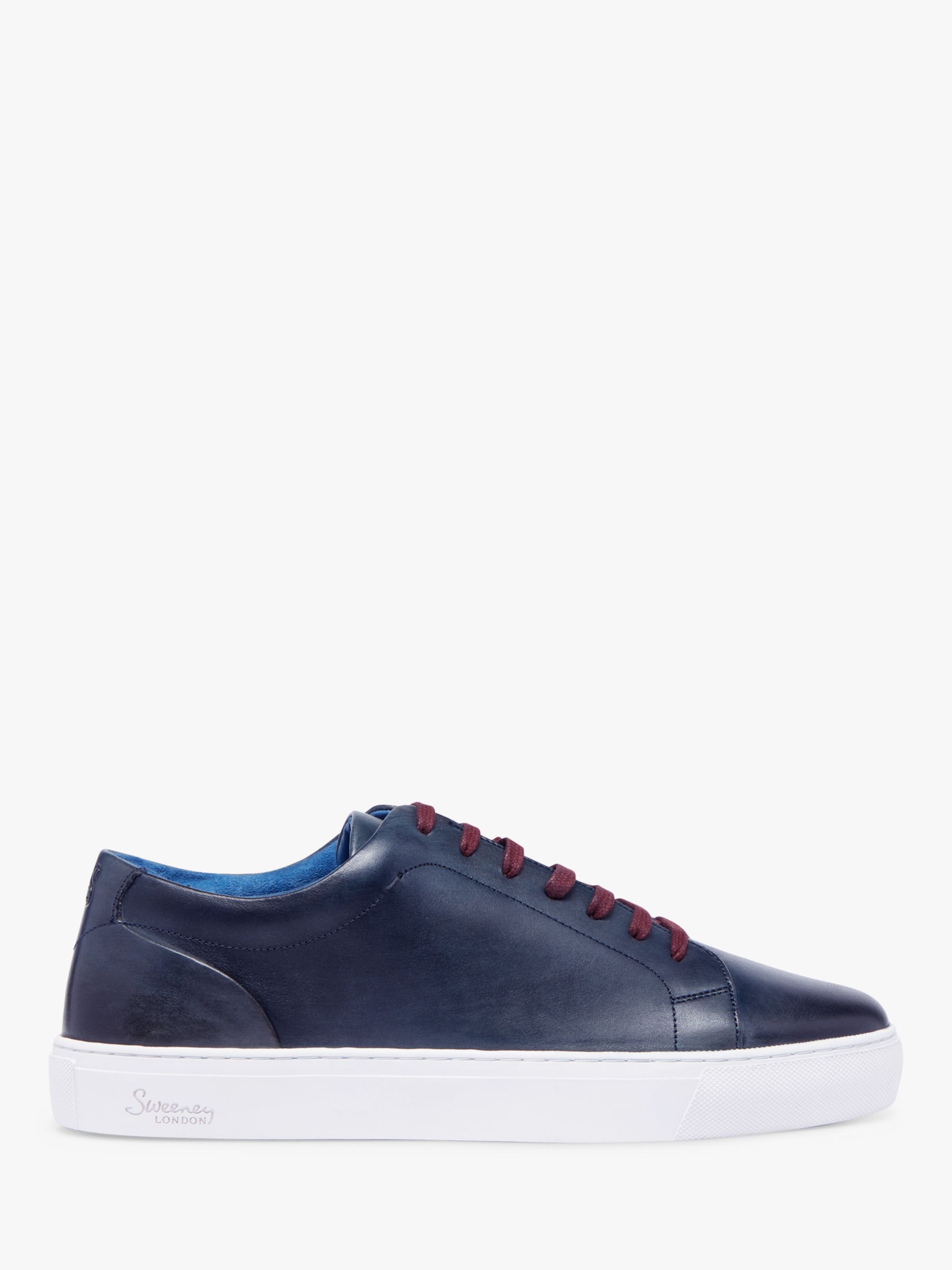 Oliver Sweeney Hayle Leather Trainers, Navy at John Lewis & Partners