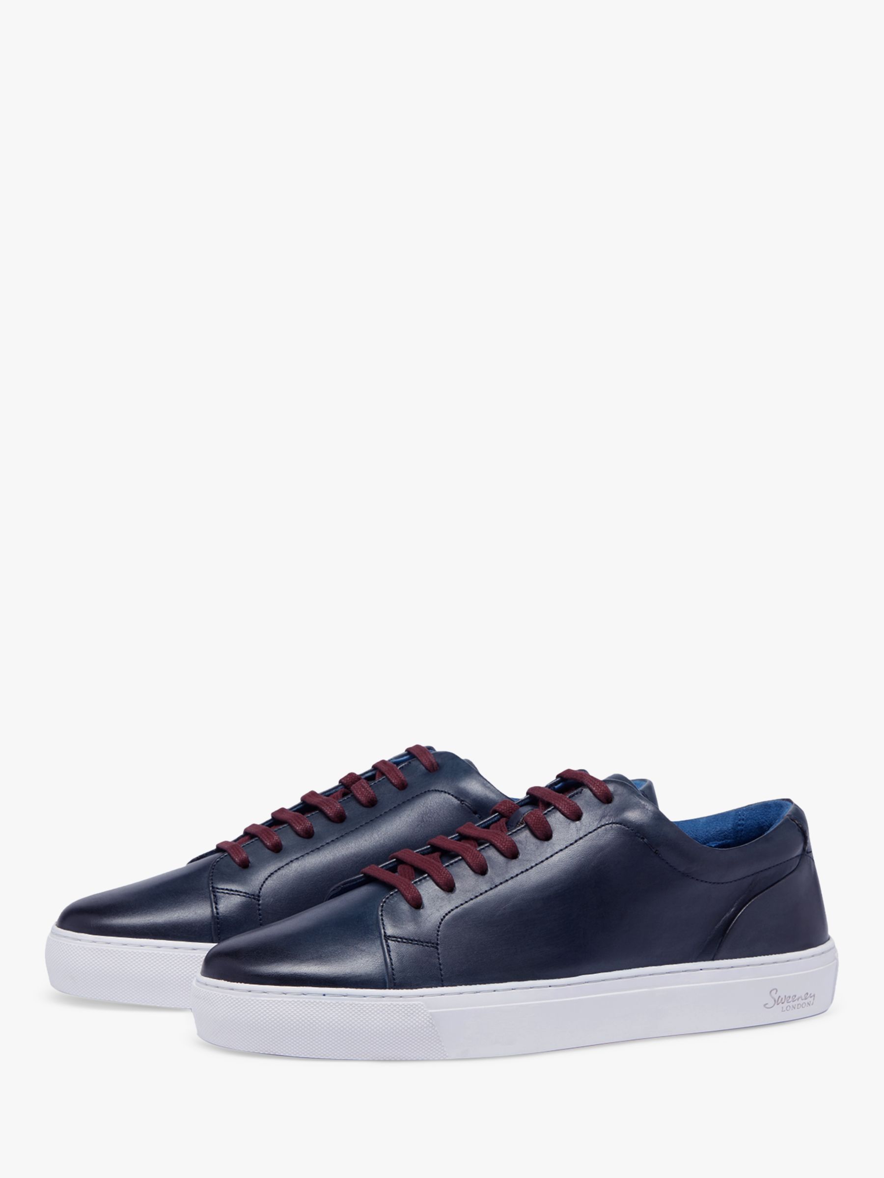 Oliver Sweeney Hayle Leather Trainers, Navy, 7