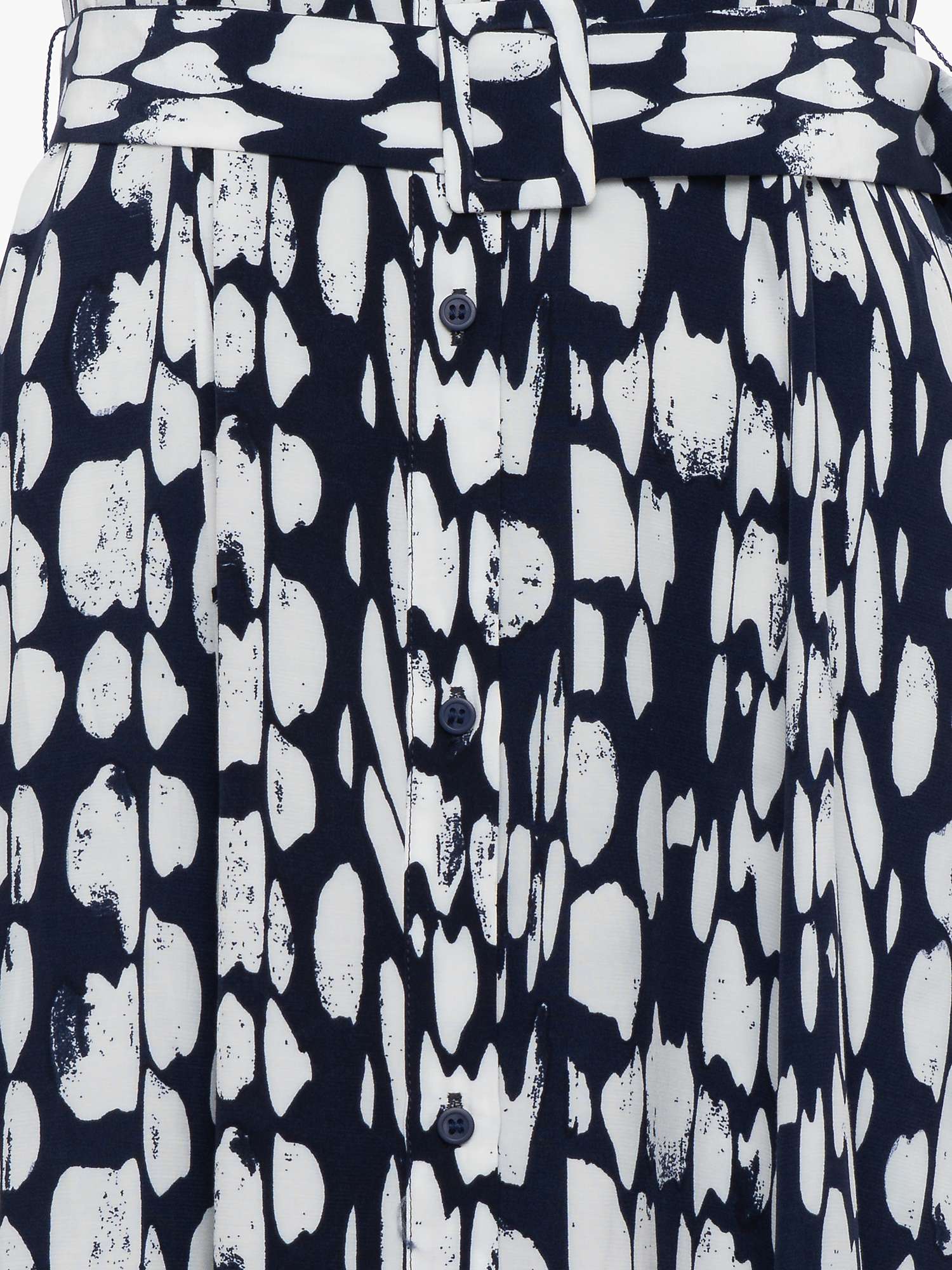 Buy French Connection Islanna Abstract Print Midi Dress, Nocturnal/Summer White Online at johnlewis.com