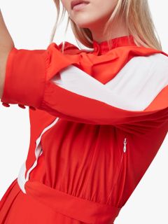 French Connection Aiden Midi Shirt Dress, Fiery Red/Sum White, 6