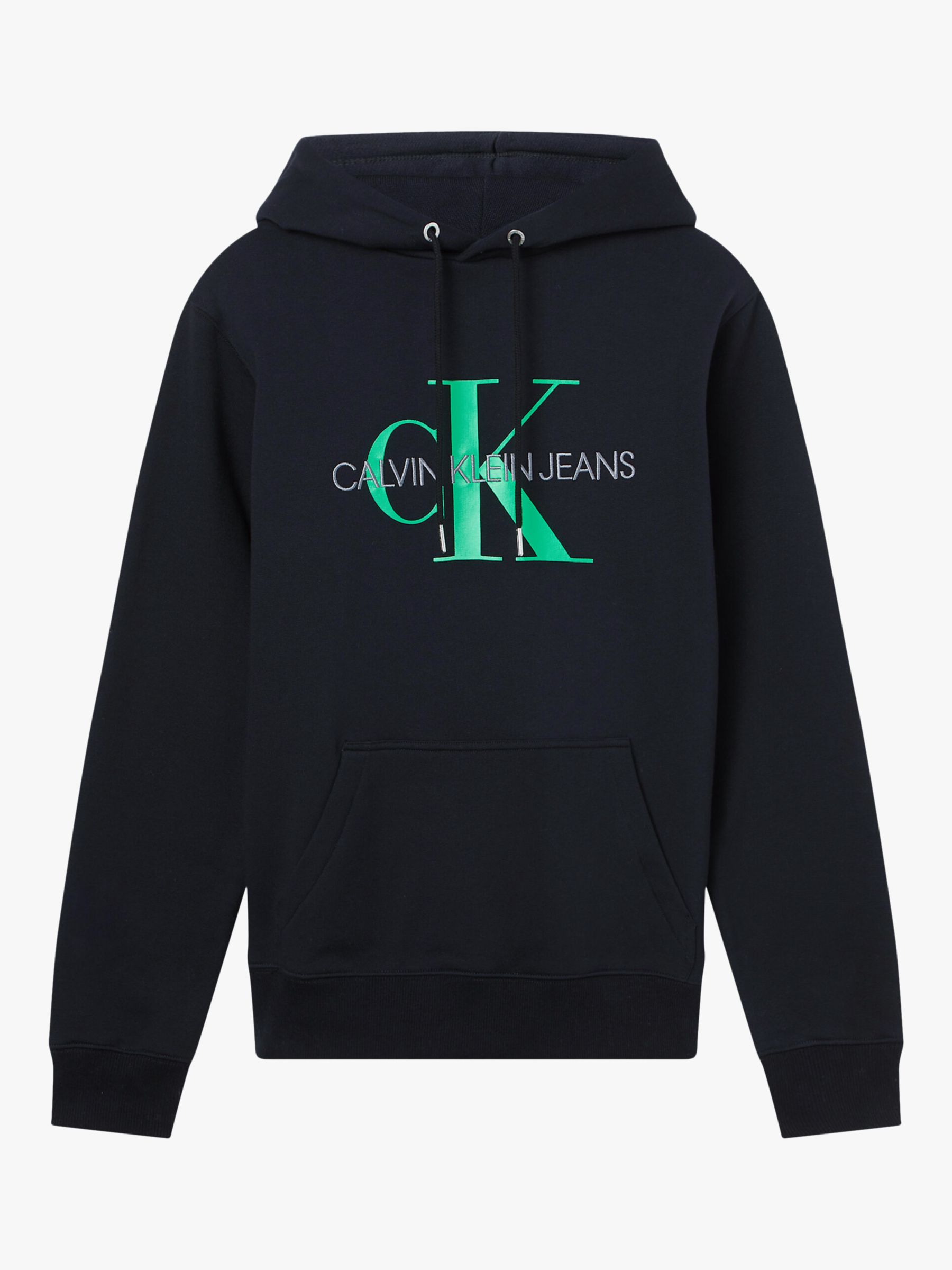 Calvin Klein Cotton Monogram Logo Hoodie, Black