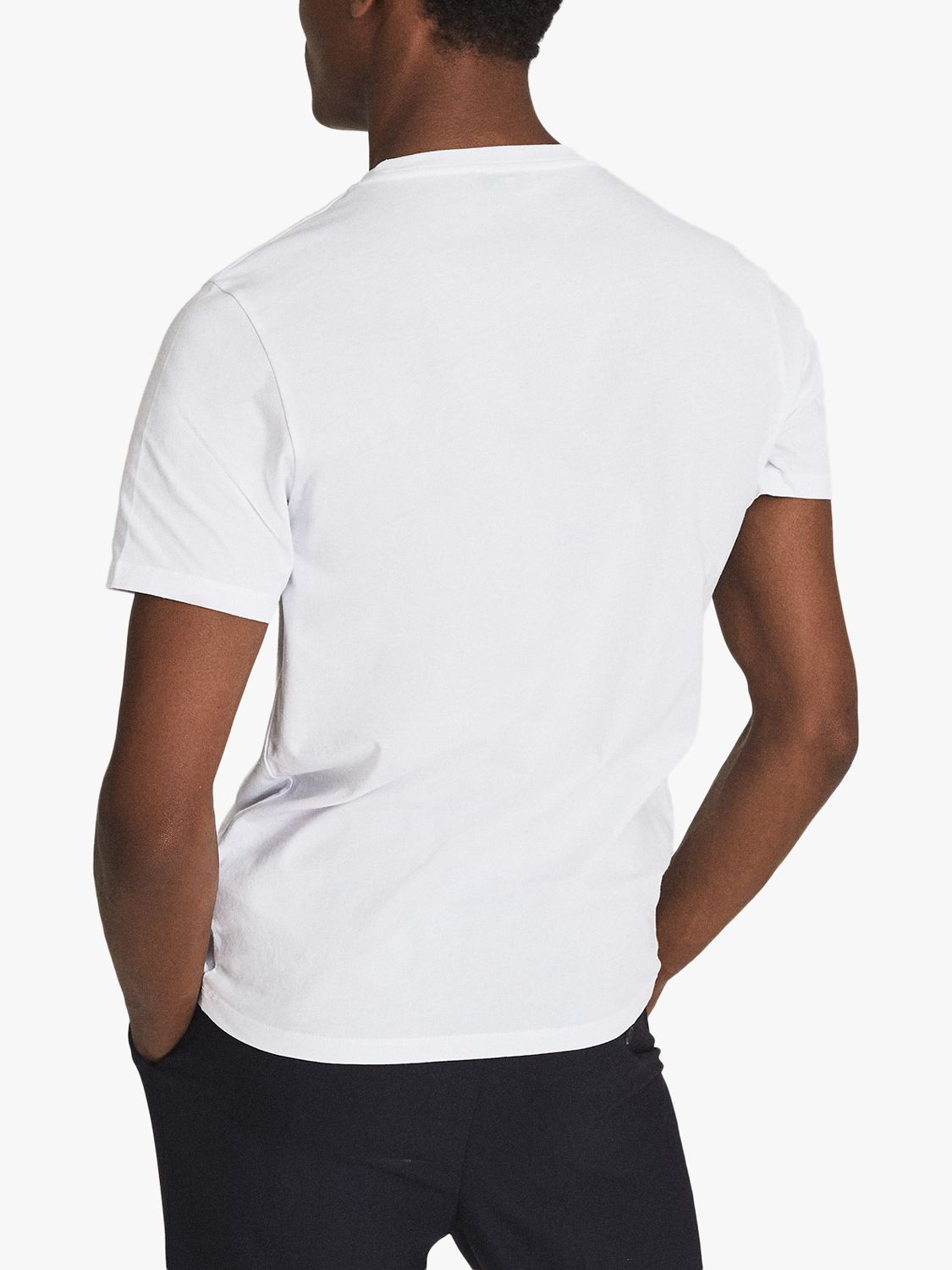 Reiss Bless Crew Neck T-Shirt, White at John Lewis & Partners