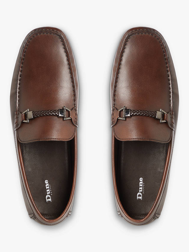 Dune Beacons Leather Loafers, Dark Brown-leather